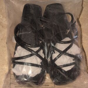 Black Strappy Sandals Brand New Size 8
